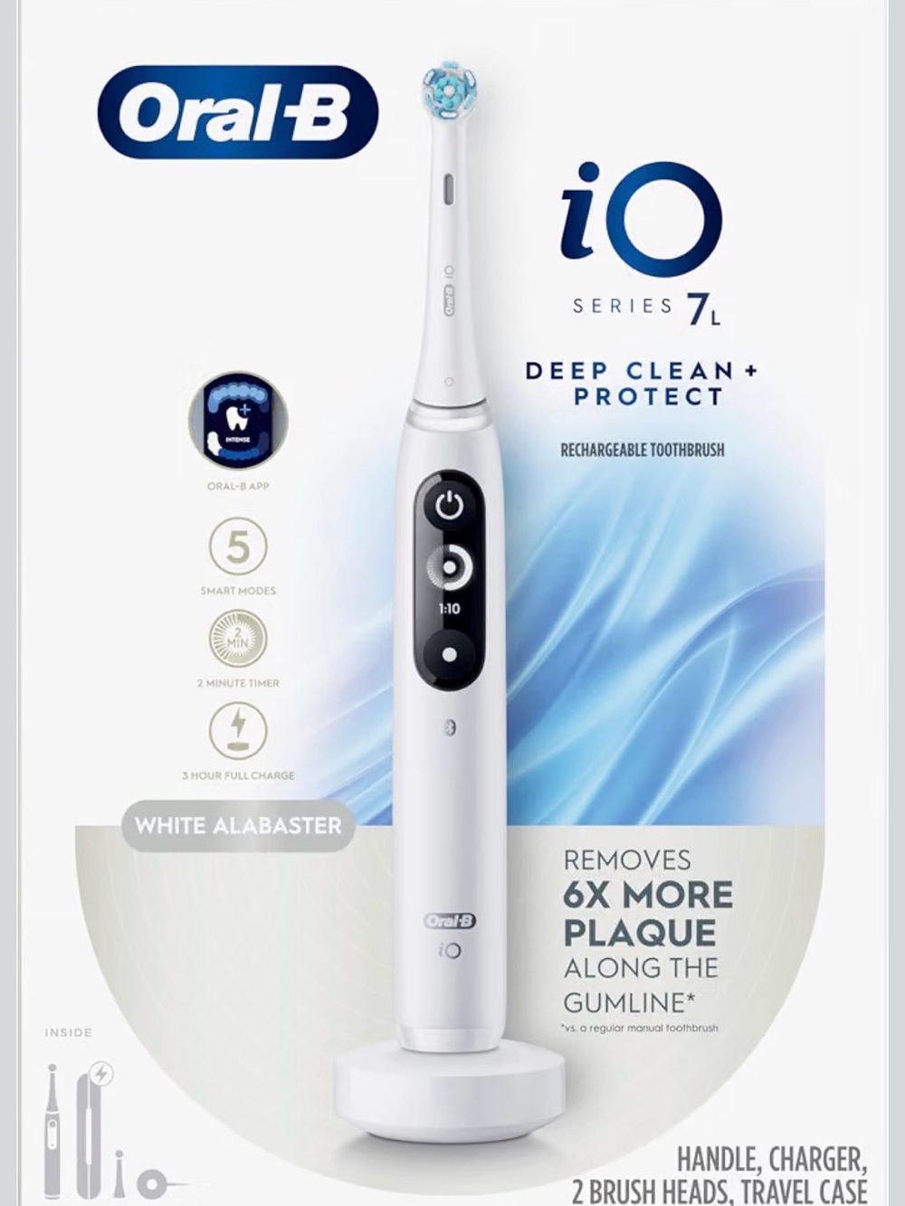Oral-B iO Series 7L Electric Toothbrush - White Alabaster
